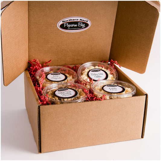 CUSTOM Popcorn Sampler Box - POS - 6 Piece Min.