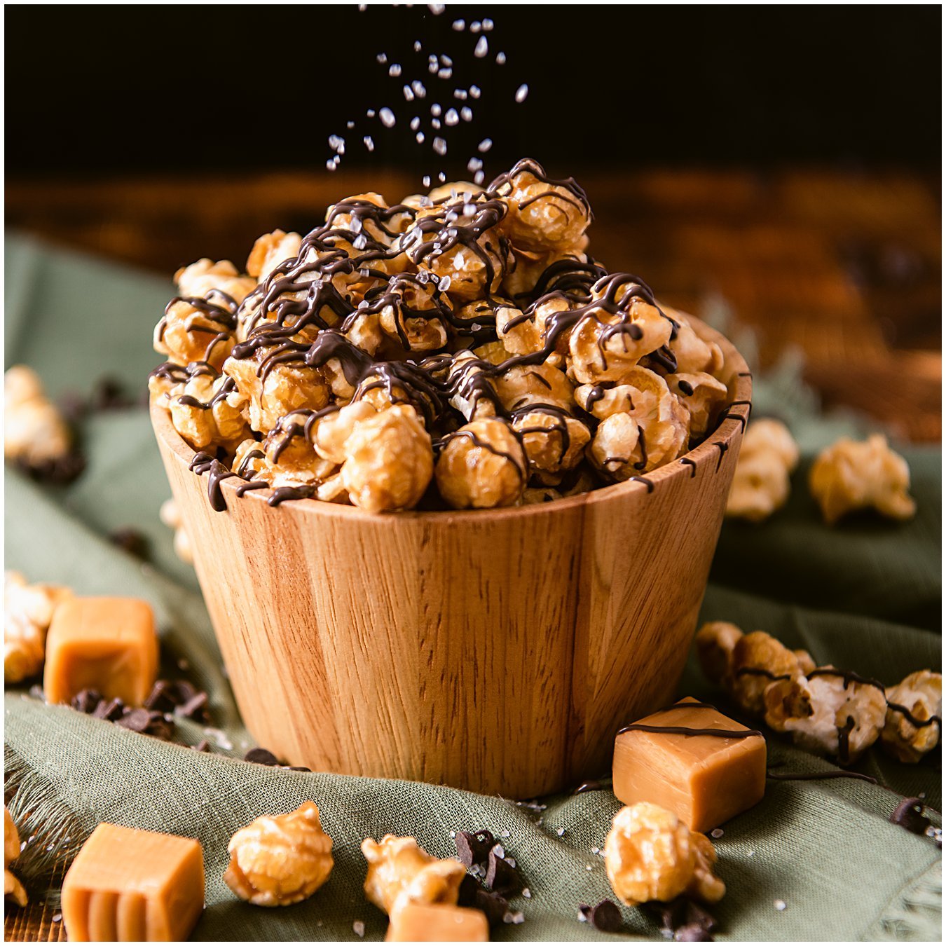 Salted Dark Chocolate Caramel Northern Neck Popcorn 
