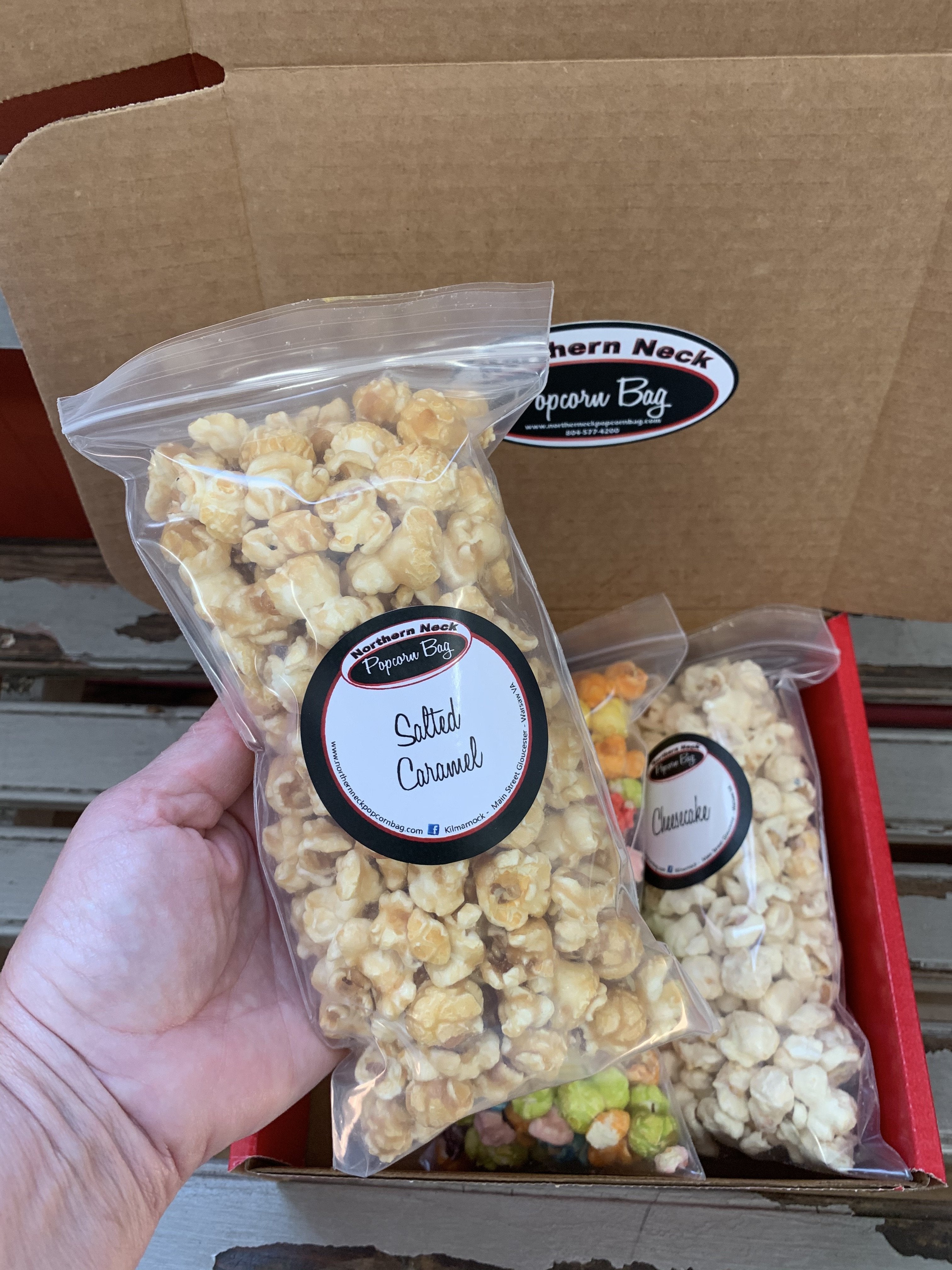 Custom Snack Box (Referral) (6) Northern Neck Popcorn Bag 